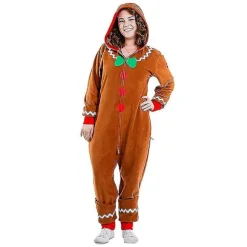 Familie Peberkage Kostume til Mænd, Hyggelig og Komfortabel Jule Onesie Mænd Kvinder Women 130CM