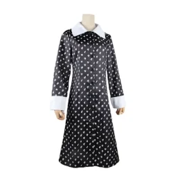 Familien Addams Kostume Wednesday Addams Sort Kjole | Halloween Rollespilskostume *Morticia Paryk*150 Morticia Paryk, CJY Morticia Wig en-US