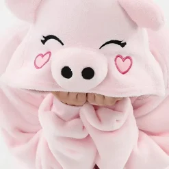 Fancy Cosplay Kostume Onesie Pyjamas Voksen Nattøj Pink Pig L