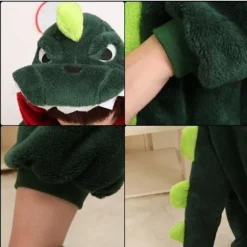 Fancy Cosplay-kostume Onesie-pyjamas Nattøj til voksne Dinosaur L S
