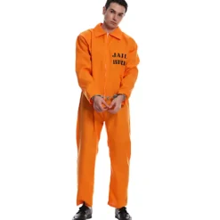 Fangedragt, orange fange Halloween-kostume mænd men[mo] But L