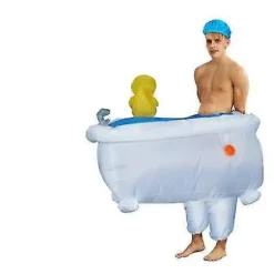 Fantastisk Cool Badekar Oppustelig Kostume kompatibel til Voksen Sjove Cosplay Kostumer Kvinder Mænd Fest Optræden Tøj Dragt