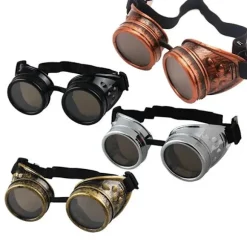 Fashion Ankomst Steampunk Solbriller Vintage Stil Beskyttelsesbriller Svejsning Punk Briller Cosplay Mærke Designer Fem Farver Linse C2 As Picture