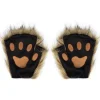 Faux Fur Cat Claw Gloves: Halloween & Christmas Cosplay Accessoarer