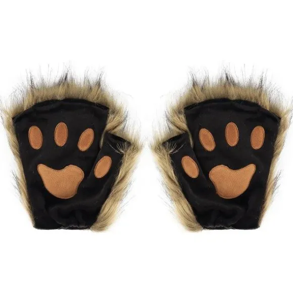 Faux Fur Cat Claw Gloves: Halloween & Christmas Cosplay Accessoarer