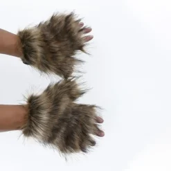 Faux Fur Cat Claw Gloves: Halloween & Christmas Cosplay Accessoarer