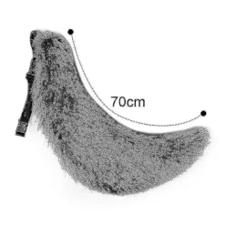 Faux Fur Dyre Stor Hale Ræv Kat Hund Ulvehale Sæt Halloween Fest Kostume Tilbehør grey