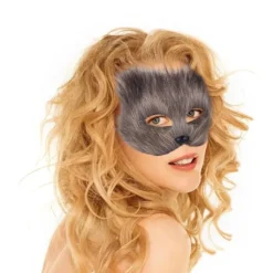 Faux Pelsrævehale Katte Maske Therian Maske og Hale Halloween Cosplays Fest-WELLNGS Gray