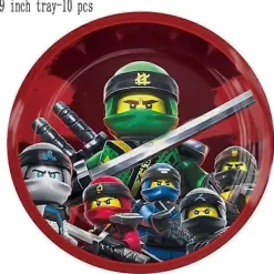 Fødselsdag Ninja Tema Festartikler Service Tallerken Kop Servietter Dug Dekorationer Banner Ballon Til Drenge-FX- mask-10pcs