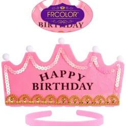 Fødselsdagshue med LED blå
