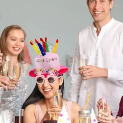 Fødselsdagskagehat Glad Fødselsdag Hat Plys Glad Fødselsdag