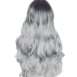 Fest Højdepunkter Hårstykker Stilfulde Kostume Rekvisitter Paryk Maskeradefester Lang Krøllet Mørkegrå 1-pak, CJY