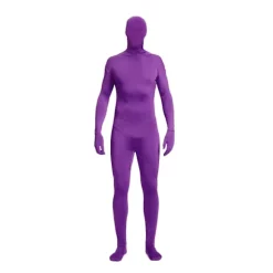 Festdragt Invisible Morph Suit Voksen Herre Dame Fuld Lilla Purple 170CM