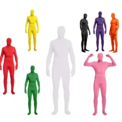 Festdragt Invisible Morph Suit Voksen Herre Dame Fuld Lilla Purple 170CM