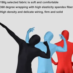 Festdragt Usynlig Morph Suit Voksen Herre Dame Fuld rose red 0 rose red rose red 190CM