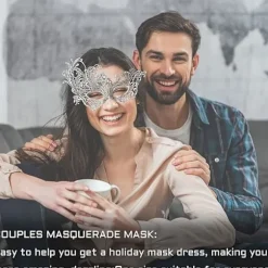 Festlig blonde maske Halloween samme stil halv ansigt stereotyp sexet sølv maskebal maske