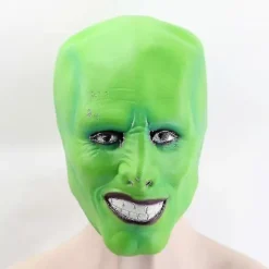 Film- og TV-maske Jim Carrey Cosplay Kostumesæt Unisex Voksen Gul Udstyr Uniform Halloween Karneval Udklædningsfest-Perfekt maske kun M