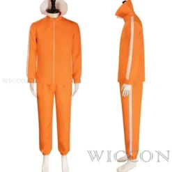 Film Vector Cosplay Kostume Orange Jakke Bukser Briller Kostumesæt Spongebob Paryk Halloween Maskerade Tøjsæt Fest Sæt XXL Costume wig glasses
