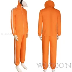 Filmvektor cosplay kostume orange jakke bukser briller kostume sæt svamp bob paryk halloween fancy dress sæt fest sæt S-WELLNGS S Costume wig glasses | Fyndiq