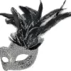 Fjer Maskebal Maske til Kvinder, Venetiansk Halloween Mardi Gras Kostumer Fest Bal Prom Maske