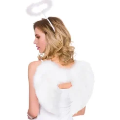 Fjervinger Fancy Dress Dame Mørk Engel Kostume sort