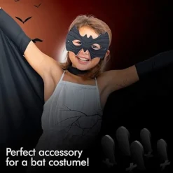 Fladdermus øjenmaske kostume - Superhelt sort flagermus ansigtsmasker klæd dig ud C