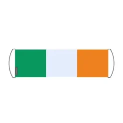 Flag - Irland - 24 x 70 cm - Polyester - Vandtæt - Foran/bagpå Flerfärgad