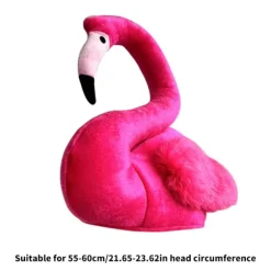 Flamingo Hat Blød Plys Justerbar Elastisk Pasform Til Fester Cosplay