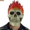 Flamme Skelet Kranie Maske Ghost Rider Skræmmende Horror Zombie Uhyggelig Ridder Halloween Krybende Dæmon Maske Karneval Fest Rekvisitter
