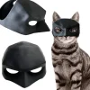 Fledermus Kattemaske Halloween, Sort Fledermausmaske til Katte, Halloween Cosplay Kostume til Katte, Kattemaske til Festivalfest (9 cm)