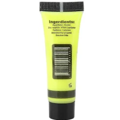 Fluorescerende krops- og ansigtsmalings tuber - 10 ml gul - Vaskbar, ikke-giftig
