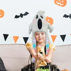 Flyttende flagermusører Halloween flagermushat, justerbar rem gotisk lysende hat
