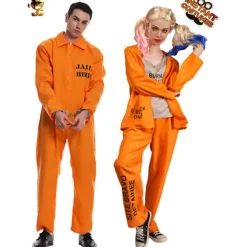 Fængsels Jumpsuit, Orange Fængselsindsat Halloween Kostume Women S