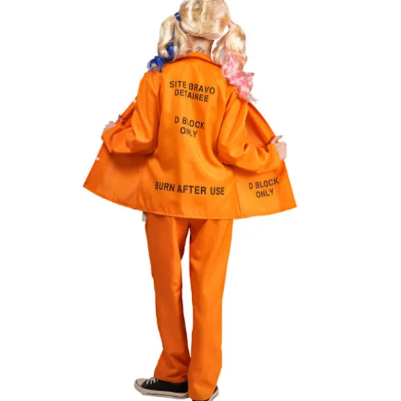 Fængsels Jumpsuit, Orange Fængselsindsat Halloween Kostume Women S