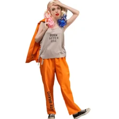 Fængsels Jumpsuit, Orange Fængselsindsat Halloween Kostume Women S
