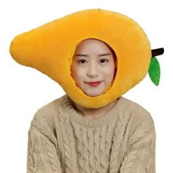 for Creative Mangoes Form Plys Hat Sjov Frugt Fyldt Hovedbeklædning Cosplay Fest