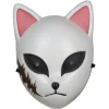 Fox Cat Sød Cosplay Halv Maske til Børn og Voksne - Maskerade Halloween Fest Tilbehør