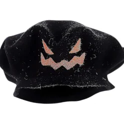 Fransk Stil Græskar Beret, Letvægts, Orange, Halloween Kostume Tilbehør, Party Hat, Jack-O-Lantern Design til Kvinder og Mænd.