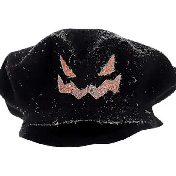 Fransk Stil Græskar Beret, Letvægts, Orange, Halloween Kostume Tilbehør, Party Hat, Jack-O-Lantern Design til Kvinder og Mænd.