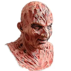 Freddy Krueger Latex Maske Karneval Halloween Realistisk Voksen Fest Scary Cosplay Rekvisit