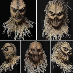 Fugleskræmsel Maske Halloween Dekoration Covid Maske Hovedbeklædning Sjove Rekvisitter Horror Maskerade Fugleskræmsel Maske B