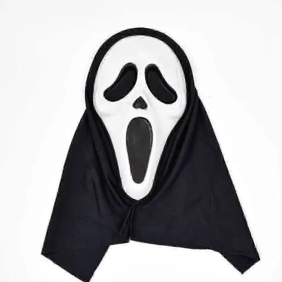 Fun World Ghost Face Bloody Bling Maske Kostume, Skræmmende Halloween Kostume Rekvisit Ghost Maske, Horror Cosplay Tilbehør til Voksne og Børn 2025 A unisex | Fyndiq