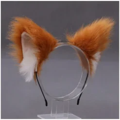 Furry Animal Kitten Ører Hårbøjle Kattehoved Halloween Cosplay Fest-FS-