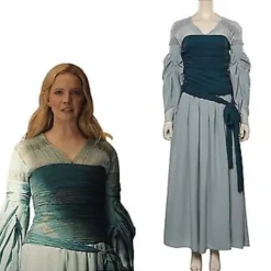 Galadriel Cosplay Kostume Elver Dronning Kjole Sæt Kvinder Halloween Fest Tøj Til Damer Rollespil (XL)