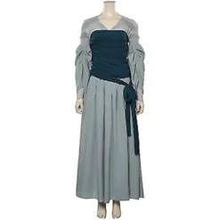 Galadriel Cosplay Kostume Elver Dronning Kjole Sæt Kvinder Halloween Fest Tøj Til Damer Rollespil (XL)