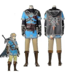Game Legend Link Cosplay til voksne børn Tears Of The Kingdom Kostume Fuld Sæt Mand Halloween Karneval Kostume-WELLNGS Med paryk With wig 130