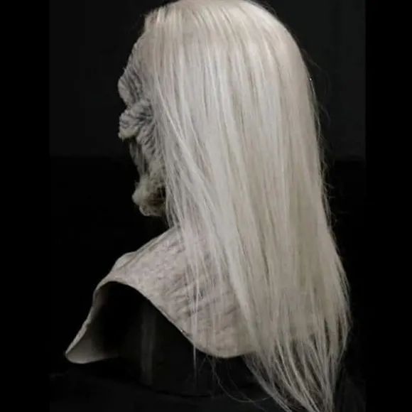 Game Of Thrones 8 The White Walkers Cosplay Fuld Hovedmaske Med Parykker Halloween Karneval Fest Nat Konge Latex Hovedbeklædning Fancy Udklædningskostume Prop | Fyndiq