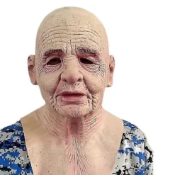 Gammel Kvinde Super Horror Skræmmende Maske Latex Halloween Fest Cosplay -NMAOV Bald Head