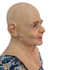 Gammel Kvinde Super Horror Skræmmende Maske Latex Halloween Fest Cosplay -NMAOV Bald Head
