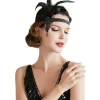 Gatsby Pandebånd Krystal Pandebånd 1920'erne Fjer Pandebånd Gatsby